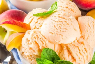 Sorvete de Pêssego Sem Lactose