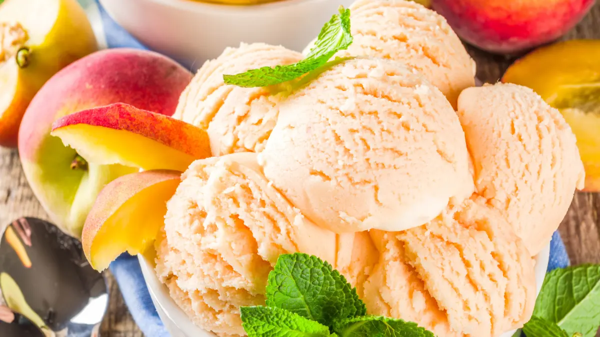 Sorvete de Pêssego Sem Lactose